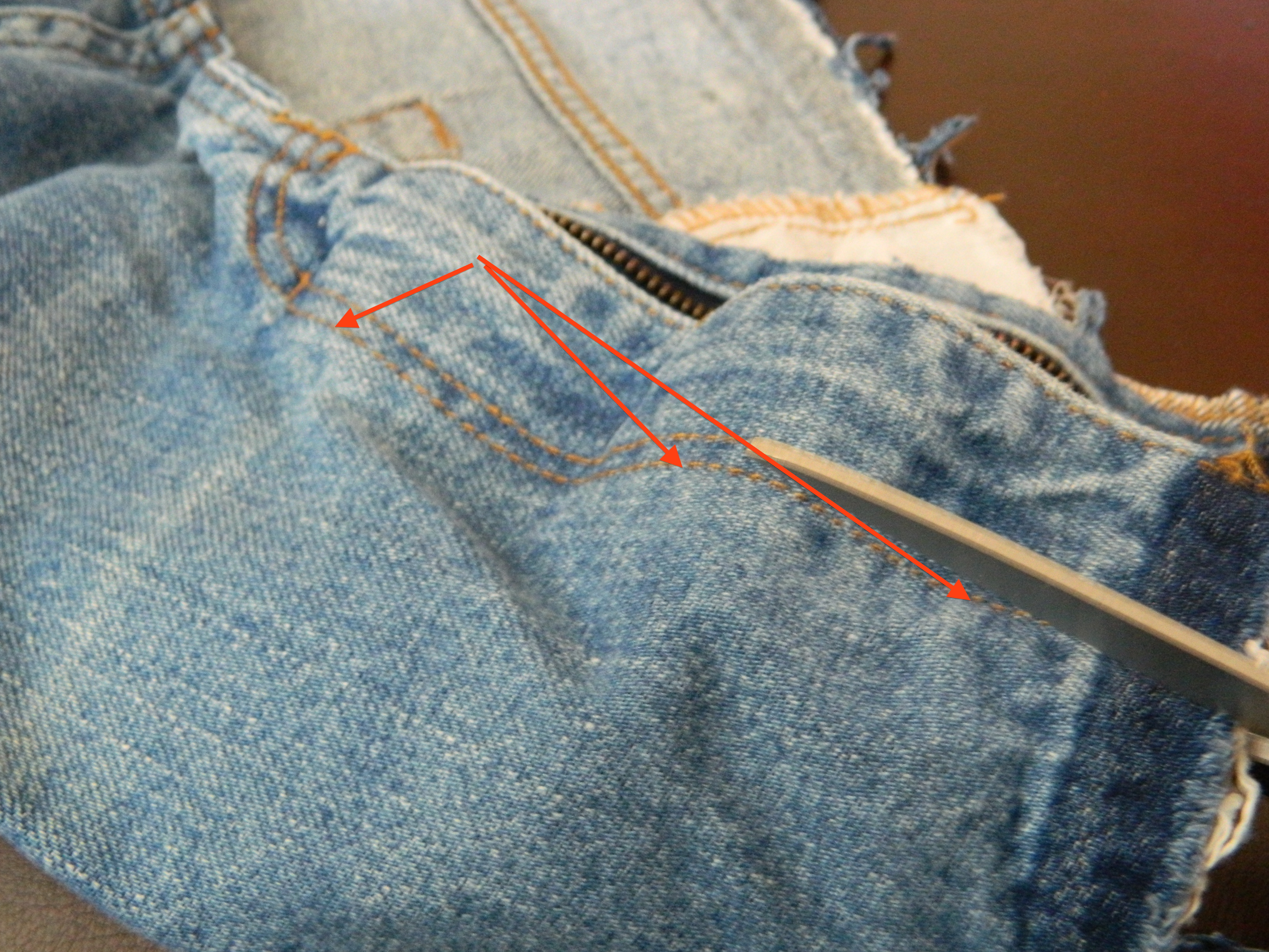 taking apart jeans | On My Creative Side